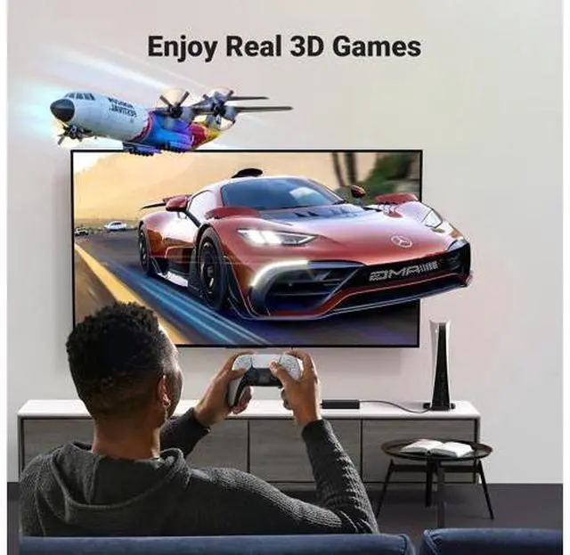 Alt view image 4 of 7 - HDMI Switch 5 in 1 Out 4K@60Hz HDMI Splitter with Remote 5 Port Switcher Selector Box Support 3D CEC HDR HDCP2.2 Compatible with PS5/4/3 Xbox Nintendo Switch TV Fire Stick Black