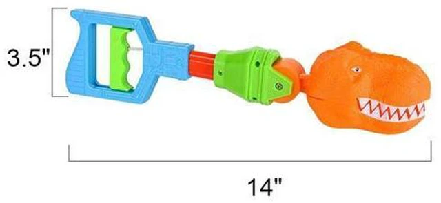 Alt view image 3 of 6 - ArtCreativity Dino Robot Hand Grabber, Set of 2, 14 Inch Robotic Arm Reacher Grab Claw, Cool Grabbing Stick for Kids, Fun Dinosaur Toys for Boys and Girls, Great Holiday and Birthday Gift Idea