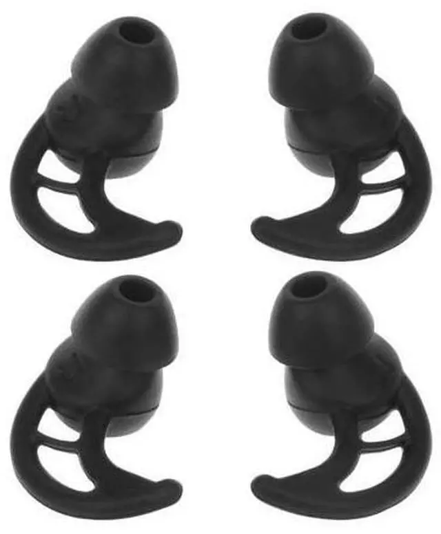 Main image of 2Pairs Soft Silicone Ear Pads Eartips For Earphone Silicone Ear Hook In-Ear Earbuds Earphone Accessories Ear Tips(Black)