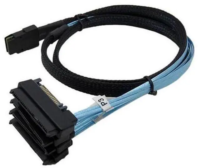 Main image of Mini 4 SAS Hard Drives 36-Pin SFF-8087 To 4 SAS 29-Pin SFF-8482 Cable Connectors with 15 Pin SATA Power Connector Controller(0.5m)
