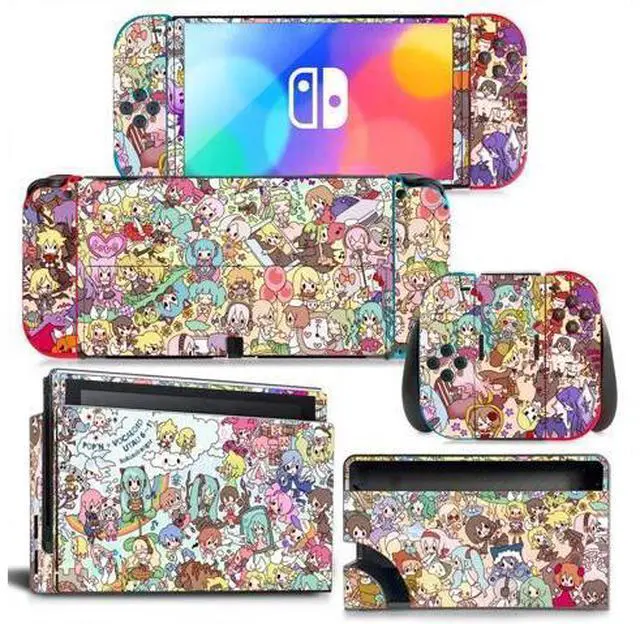 Main image of Japanese Girl Cartoon Skin Sticker Decal for Switch NSConsole Controller Dock Skin Vinyl Protective Film(1437)