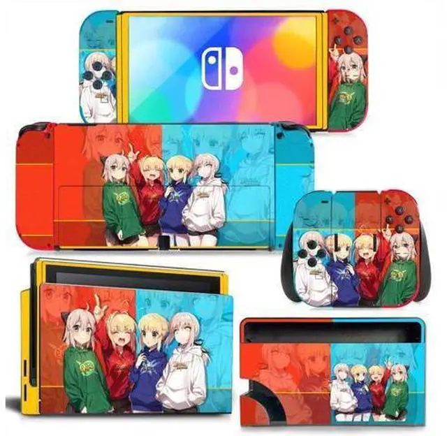 Main image of Cartoon Girl Skin Full Sticker Decal for Switch NSConsole Controller Dock Skin Vinyl Protective Film(1716)