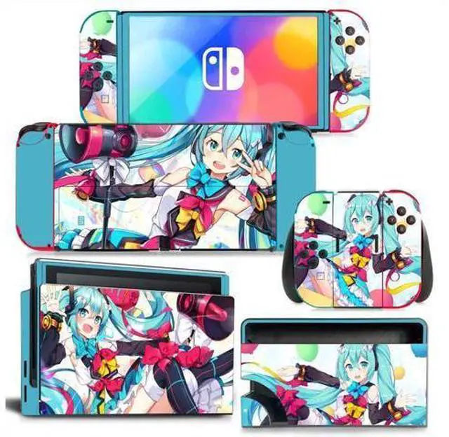 Main image of Japanese Girl Cartoon Skin Sticker Decal for Switch NSConsole Controller Dock Skin Vinyl Protective Film(1437)