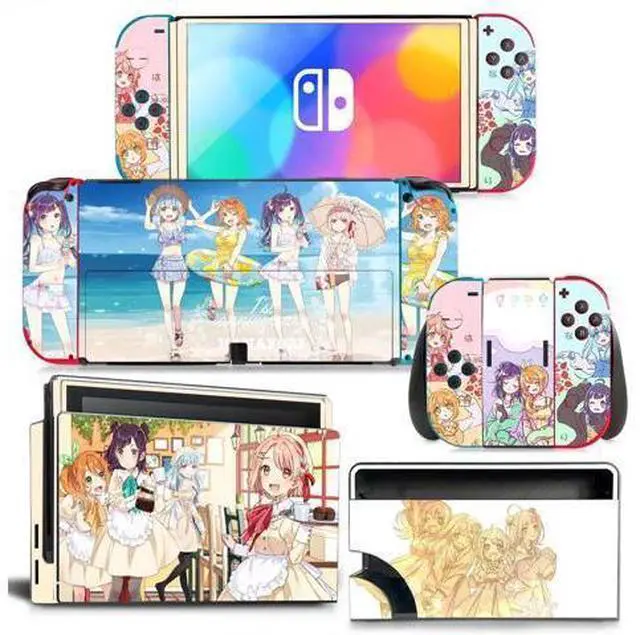 Main image of Cartoon Girl Skin Full Sticker Decal for Switch NSConsole Controller Dock Skin Vinyl Protective Film(1713)