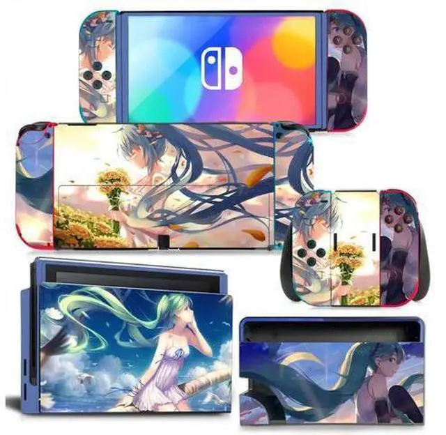 Main image of Japanese Girl Cartoon Skin Sticker Decal for Switch NSConsole Controller Dock Skin Vinyl Protective Film(1437)