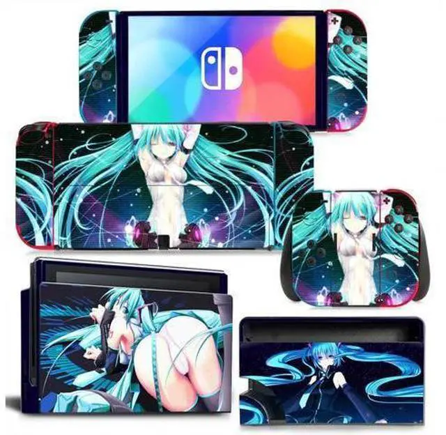 Main image of Japanese Girl Cartoon Skin Sticker Decal for Switch NSConsole Controller Dock Skin Vinyl Protective Film(1437)