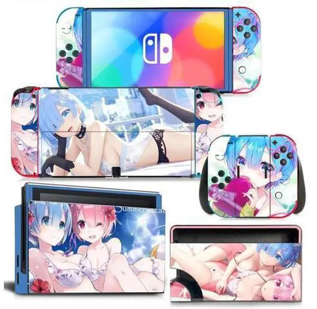 Main image of Cartoon Girl Skin Full Sticker Decal for Switch NSConsole Controller Dock Skin Vinyl Protective Film(1718)