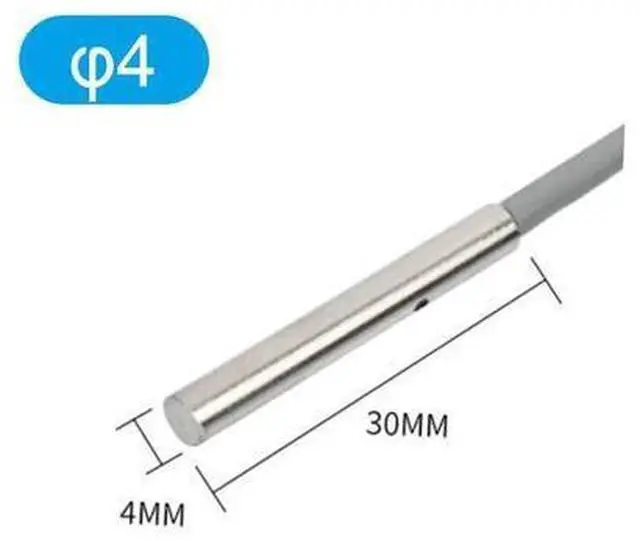Main image of Micro Proximity Switch Three Wire Inductive Sensor with 2m Cable IP68 Waterproof NPN PNP NO NC Inductive Metal(PNP NC)(o4)