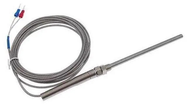 Main image of 100mm K type thermocouple probe type thermocouple sensor stainless steel thermocouple 0-400(line length 4m)