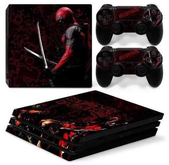 Main image of Deadpool Vinyl Skin Sticker for PS4 Pro Console 2 Controllers Decal Film Para Game Accessories(TN-P4Pro-5049)
