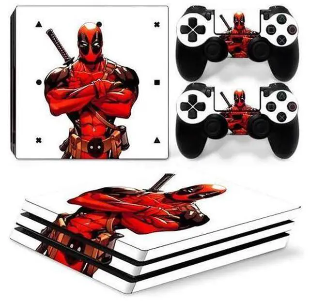 Main image of Deadpool Vinyl Skin Sticker for PS4 Pro Console 2 Controllers Decal Film Para Game Accessories(TN-P4Pro-5052)