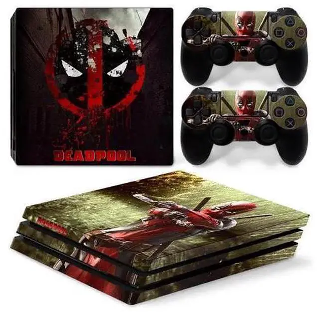 Main image of Deadpool Vinyl Skin Sticker for PS4 Pro Console 2 Controllers Decal Film Para Game Accessories(TN-P4Pro-5048)