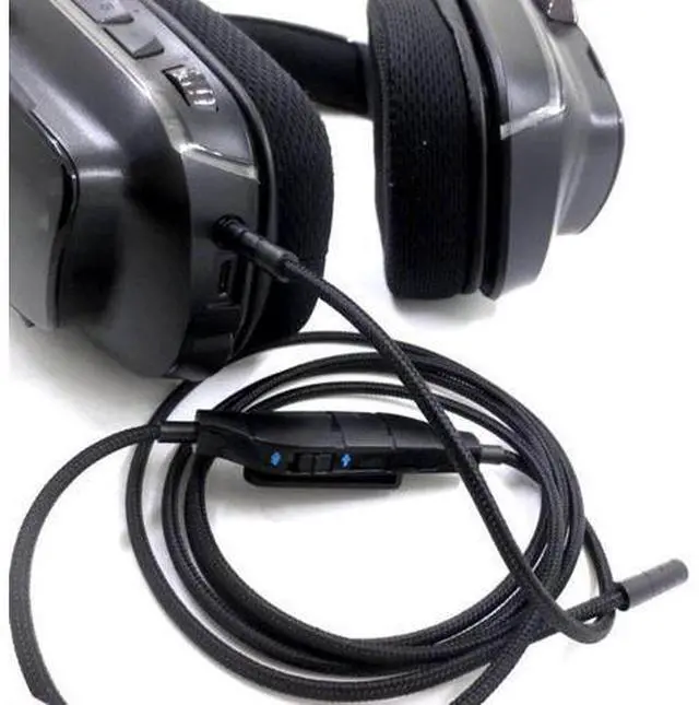 Alt view image 2 of 6 - 3.5mm Earphone Cable with Inline Control for G633 G933 Gaming Headset Headphone Accessories