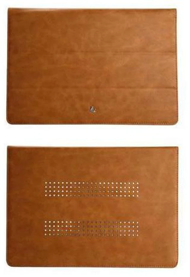 Alt view image 2 of 7 - Macbook Pro 13 inch Case with Retina Display No CD-ROM Premium PU Leather Book Cover Folio Flip Case Sleeve Protective Cover with Stand Function for Apple MacBook Pro 13" Model A1502 A1425
