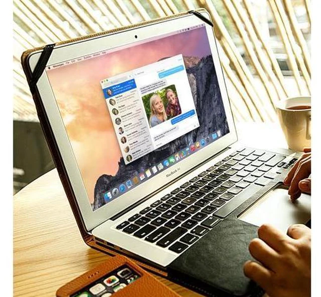 Alt view image 5 of 7 - Macbook Pro 13 inch Case with Retina Display No CD-ROM Premium PU Leather Book Cover Folio Flip Case Sleeve Protective Cover with Stand Function for Apple MacBook Pro 13" Model A1502 A1425