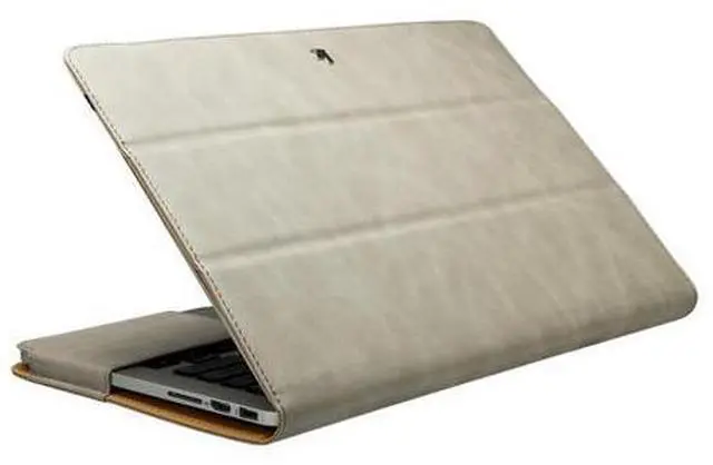 Alt view image 4 of 7 - Macbook Air 13 inch Case Premium Quality PU Leather Book Cover Folio Flip Case laotop Sleeve Protective Cover with Stand Function for Apple Macbook Air 13" Model A1369 / A1466 Case