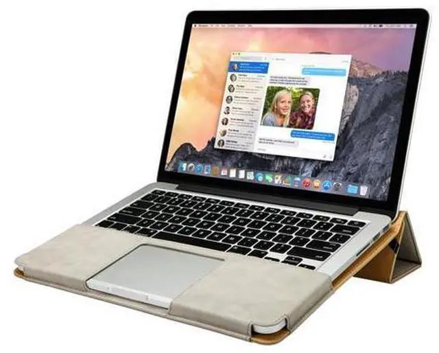 Main image of Macbook Air 13 inch Case Premium Quality PU Leather Book Cover Folio Flip Case laotop Sleeve Protective Cover with Stand Function for Apple Macbook Air 13" Model A1369 / A1466 Case