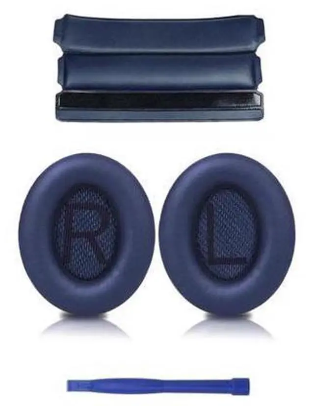 Main image of High-Quality Ear Pads Cushion Headband for QC35/QC35ii Headset Sponge Ear Pads(Navy Blue)