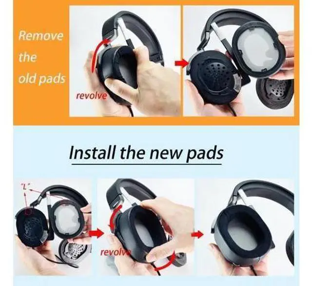 Alt view image 4 of 5 - Elastic Ear Pads Cover for HS55 HS55 HS65 Headphone Noise Cancelling Ear Cushions Qualified Ear Pads Sleeves Buckle