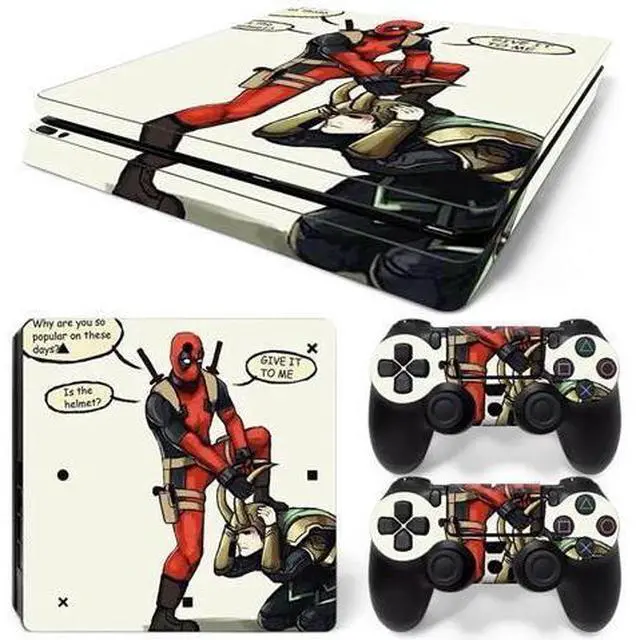 Main image of Deadpool Skin Sticker Protective Film for Slim PS4 PS4Slim Console Controller Accessories GamePad Para(TN-PS4Slim-1009)