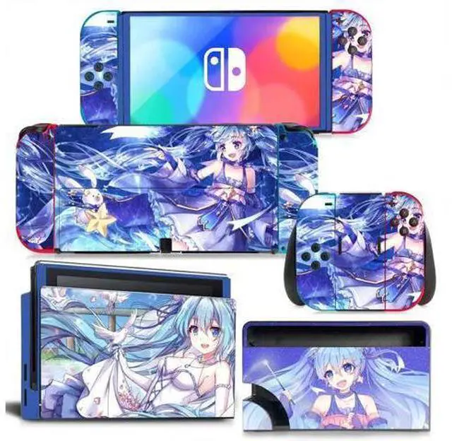 Main image of Japanese Girl Cartoon Skin Sticker Decal for Switch NSConsole Controller Dock Skin Vinyl Protective Film(1437)