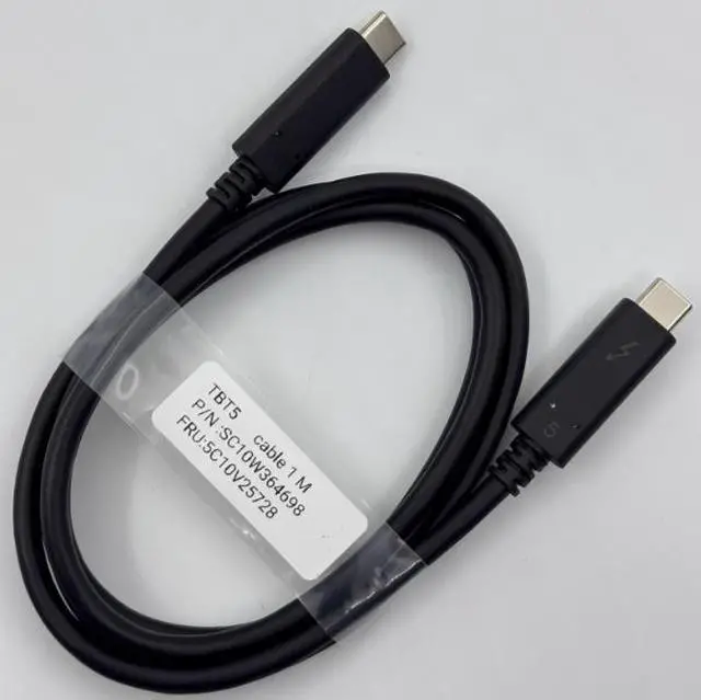Alt view image 2 of 5 - Orginal Thunderbolt 5 Ultra Soft silver Plated Coaxial 80Gb Full function Dual-Cable Data Cable 240W Fast Charging &K Projection Screen