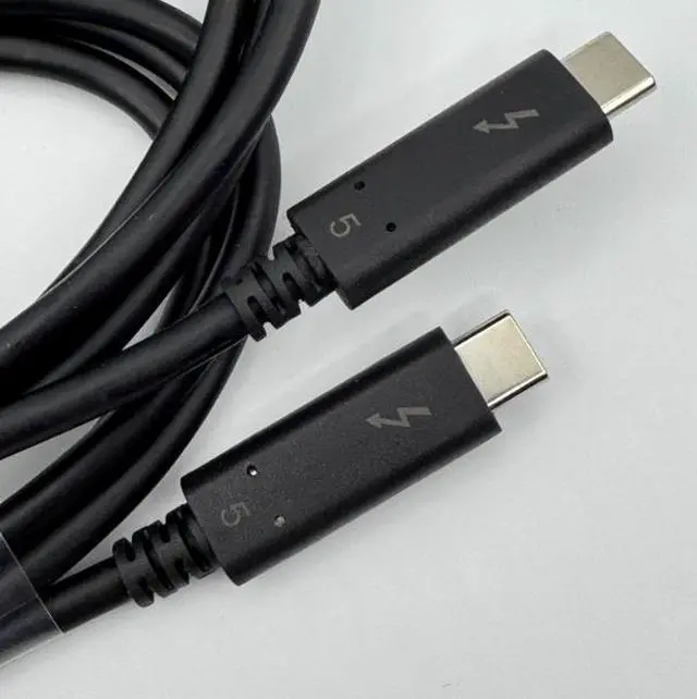 Main image of Orginal Thunderbolt 5 Ultra Soft silver Plated Coaxial 80Gb Full function Dual-Cable Data Cable 240W Fast Charging &K Projection Screen