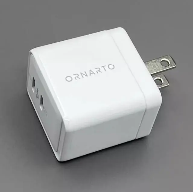 Alt view image 5 of 5 - The ORNARTO dual-C port 35W GaN PD fast charger supports the PPs protocol and iscompatible with iPhone 14/13, iPad,  S22/S21,