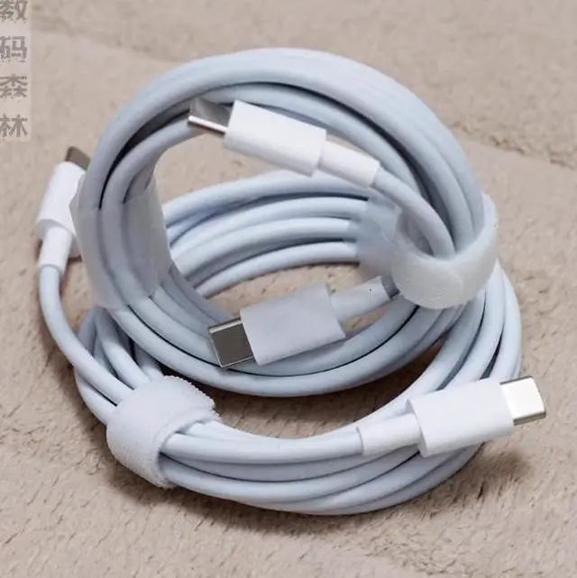 Alt view image 3 of 5 - 1.8-meter white original 3.3A notebook mobile phone PD65W fast charging dual type-C cable C2C compatible with MatebooK