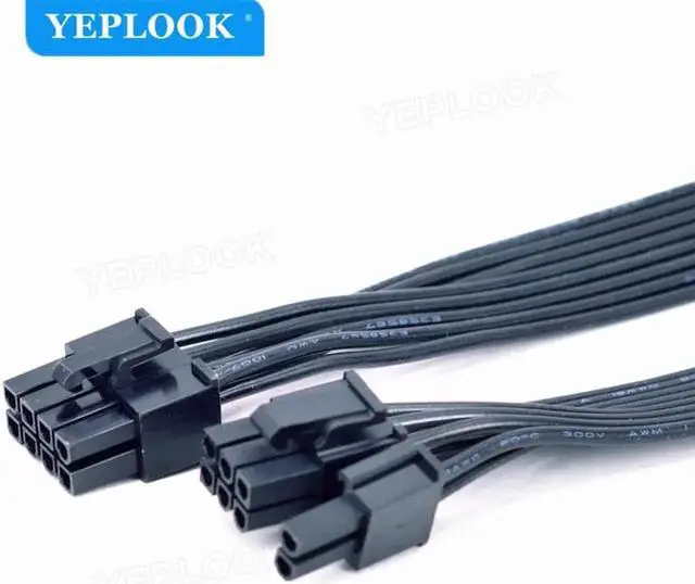 Alt view image 4 of 6 - PCIe 8Pin to 8Pin 6+2Pin GPU Power Supply Cable For Corsair HX Series HX750 HX850 HX1000 HX1200 Full Modular PSU 18AWG 60CM