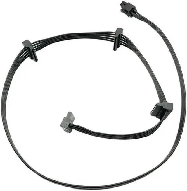 Alt view image 6 of 6 - Original New 6Pin to 4 SATA Angled HDD SSD Power Cable for CORSAIR HX750i HX850i HX1000i HX1200i Modular PSU 18AWG 50+15+15+15CM