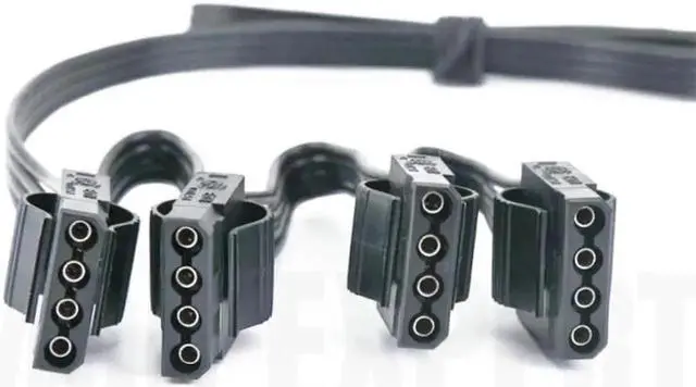 Alt view image 6 of 6 - Original Seasonic 4 Molex IDE Peripheral Straight Modular Power Cable for Seasonic PRIME Platinum 1600W 1300W 1200W 1000W 850W