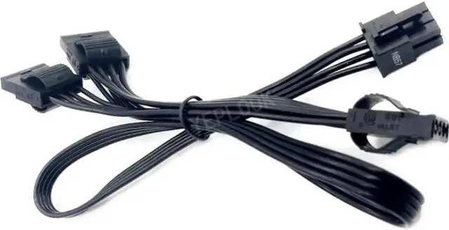 Main image of Original Seasonic 6Pin to 3 Port Molex IDE 4Pin Straight Power Cable for Seasonic FOCUS 850/750/650/550/500/450 GOLD Modular PSU