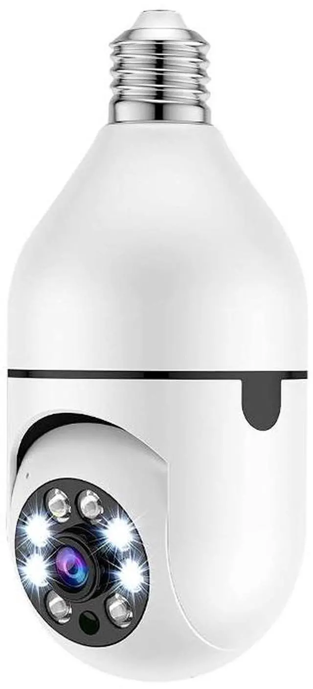 Alt view image 2 of 7 - E27 bulb camera high-definition home full-color duallens camera Wifi night vision security monitoring camera A6