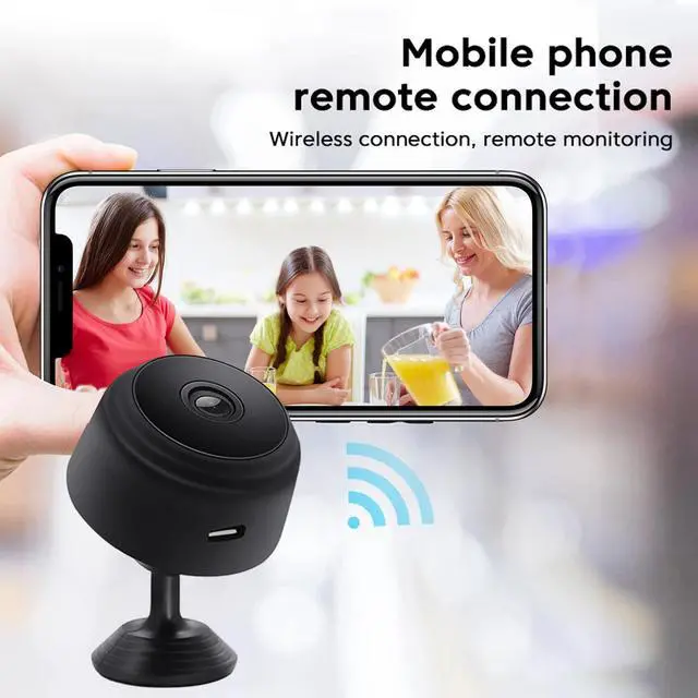 Alt view image 6 of 7 - A9 camera high-definition 1080P motion DV wireless Wi-Fi night vision camera for home security monitoring.