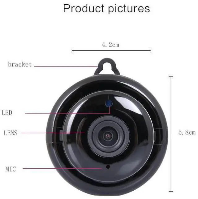 Alt view image 4 of 7 - V380 High Definition Camera- Wireless Wifi Monitoring Home Security Camera- Card Reader Night Vision intelligent Camera