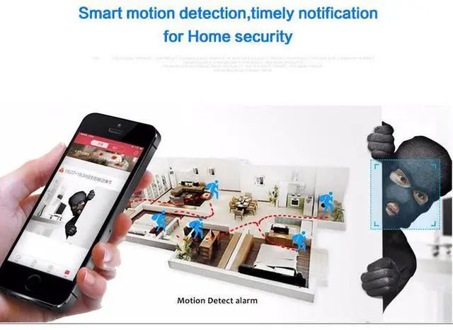 Alt view image 5 of 7 - V380 High Definition Camera- Wireless Wifi Monitoring Home Security Camera- Card Reader Night Vision intelligent Camera