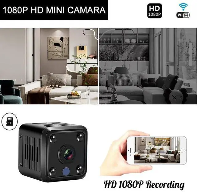 Alt view image 6 of 7 - X6 high-definition small square camera 1080P wireless wifi night vision home security camera outdoor sports DV