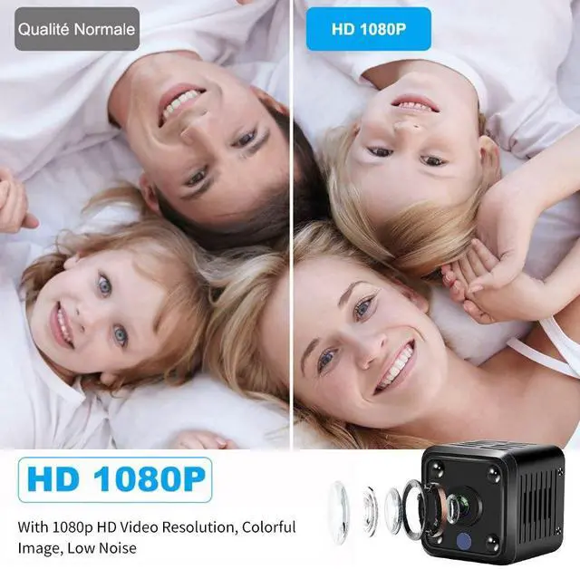 Alt view image 7 of 7 - X6 high-definition small square camera 1080P wireless wifi night vision home security camera outdoor sports DV