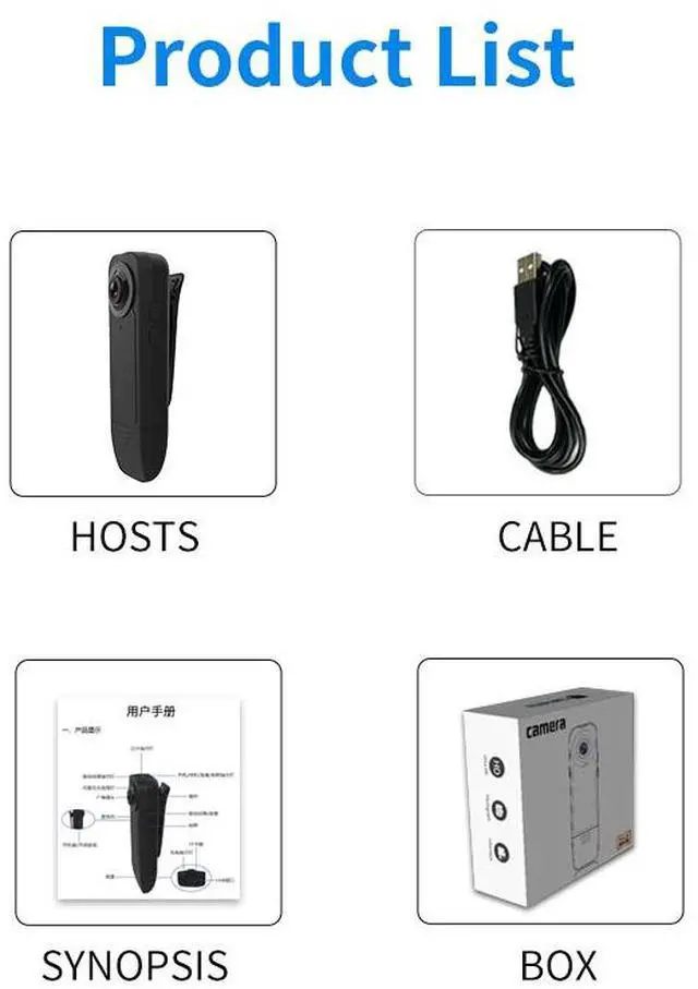 Alt view image 5 of 7 - A18 camera, high-definition 1080 conference camera, motion DV work recorder, inteligent recording clip-on camera