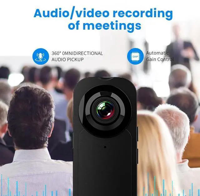 Alt view image 6 of 7 - A18 camera, high-definition 1080 conference camera, motion DV work recorder, inteligent recording clip-on camera