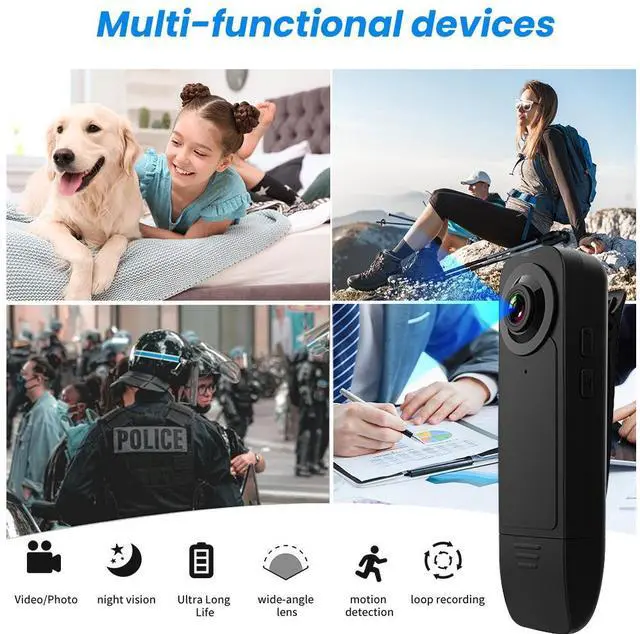 Alt view image 7 of 7 - A18 camera, high-definition 1080 conference camera, motion DV work recorder, inteligent recording clip-on camera