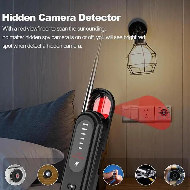 Alt view image 5 of 7 - T01 detector camera, infrared scanning detector for hotel ant-theft surveillance, GPs anti-positioning and anti-eavesdropping device