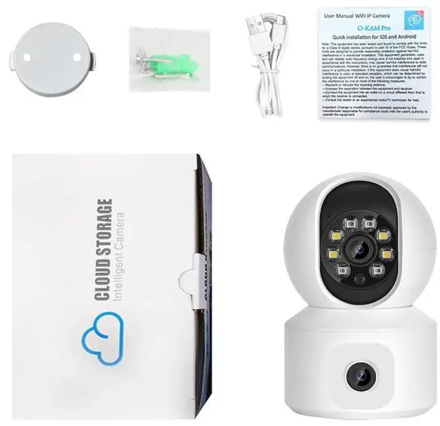 Alt view image 4 of 7 - K22 indoor dual-camera wireless WlFl camera with dual-light intelligent full-color camera for remote intercom monitoring