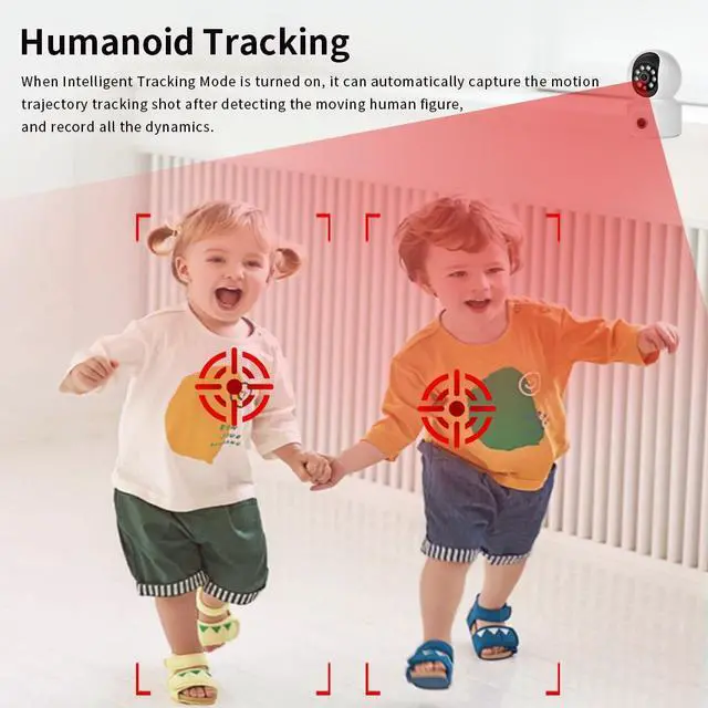 Alt view image 7 of 7 - K22 indoor dual-camera wireless WlFl camera with dual-light intelligent full-color camera for remote intercom monitoring