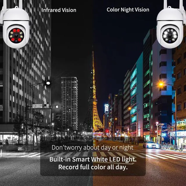 Alt view image 6 of 7 - A7 intelligent camera -home security monitoring night vision dual-lens full-color camera 360-degree two-wayintercom camera