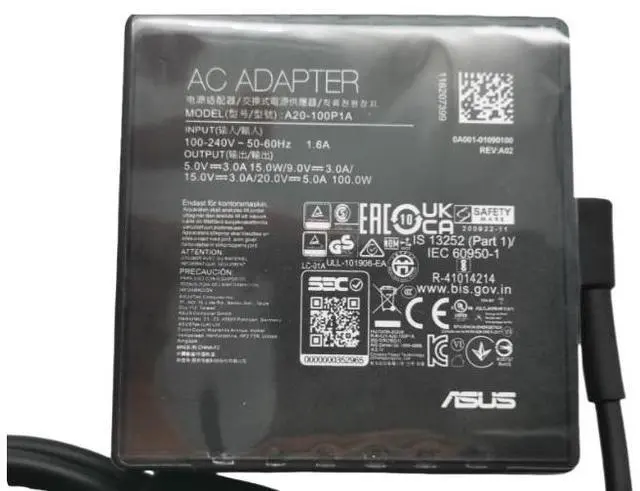 Alt view image 2 of 5 - GX/13/14/15/16/GV301Q notebook 20V5A chargingpower Adapter 100W