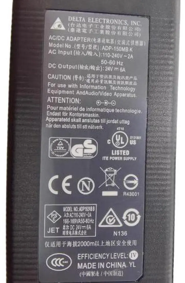 Alt view image 4 of 5 - New original 24V 6A power adapter, 24V 5A, 4A, 3A, 2A switchgear power supply, 150W sufficient power