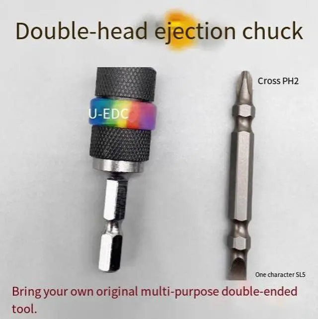 Alt view image 2 of 4 - Hexagonal handle conversion chuck 1/4 electric extension rod 6.35MM dril bit adapter conversion rod hand drill adapterelectric