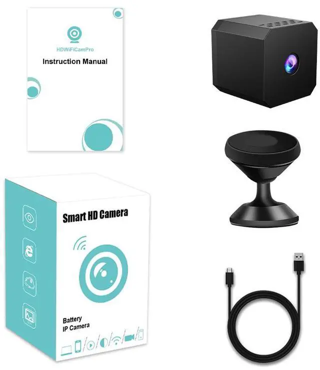 Alt view image 4 of 7 - F1 high-definition camera, plug-free camera for high-definition night vision, remote home security monitoring, outdoor sports camera